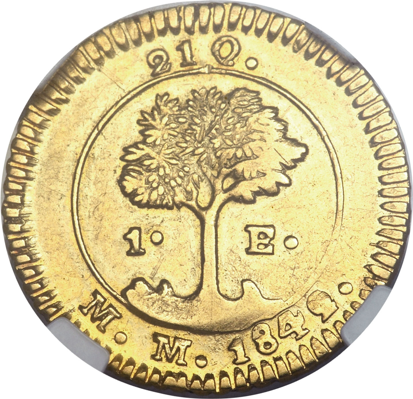 Золотая монета 1 Эскудо (1 Escudo) Коста Рика