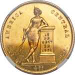 Золота монета 4 Ескудо (½ Onza / 4 Escudos) Коста-Ріка