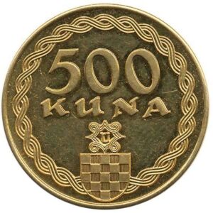 Золотая монета 500 Кун (500 Kuna) Хорватия