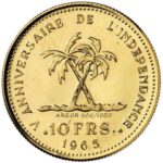 Золота монета 10 Франків (10 Francs) Конго