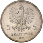 Серебряная монета 5 Злотых (5 Złotych) Польша