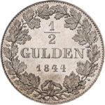 Серебряная монета ½ Гульдена (½ Gulden) Германия