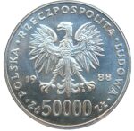 Серебряная монета 50 000 Злотых (50 000 Złotych) Польша
