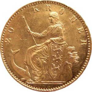 Золотая монета 20 Крон (20 Kroner) Дания