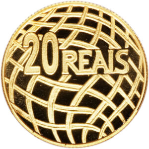 Золотая монета 20 Реалов (20 Reais) Бразилия