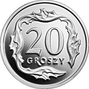 Серебряная монета 20 Грошей (20 Groszy) Польша
