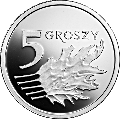Серебряная монета 5 Грошей (5 Groszy) Польша