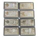 Набор серебряных мини-банкнот от 1 до 200 гривен 2006 года, Украина