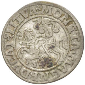 Серебряная монета Полугрош Средневековой Литвы