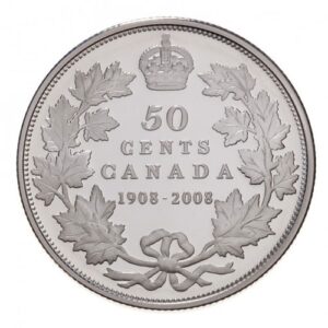 Серебряная монета 50 Центов Канады