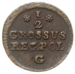 Медная монета Полугрош Средневековой Европы