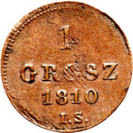 Медная монета Грош Средневековой Европы