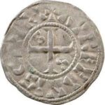 Медная монета Денье Средневековой Европы