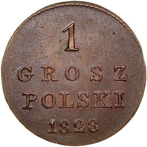 Медная монета 1 грош Николая 1 (для Польши)