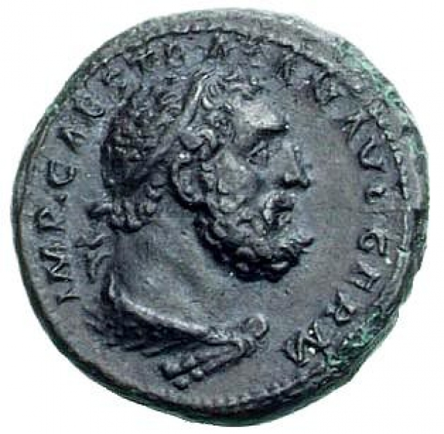 Медная монета Квадранс древнего Рима