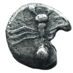 Медная монета Тетартеморий Древней Греции