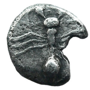 Медная монета Тетартеморий Древней Греции