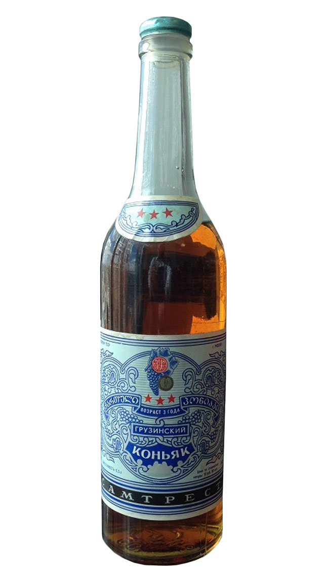 Грузинский коньяк 3 звезд 0,5 л.